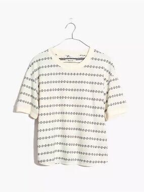 Madewell Everyday Crop Tee in Jacquard Stripe